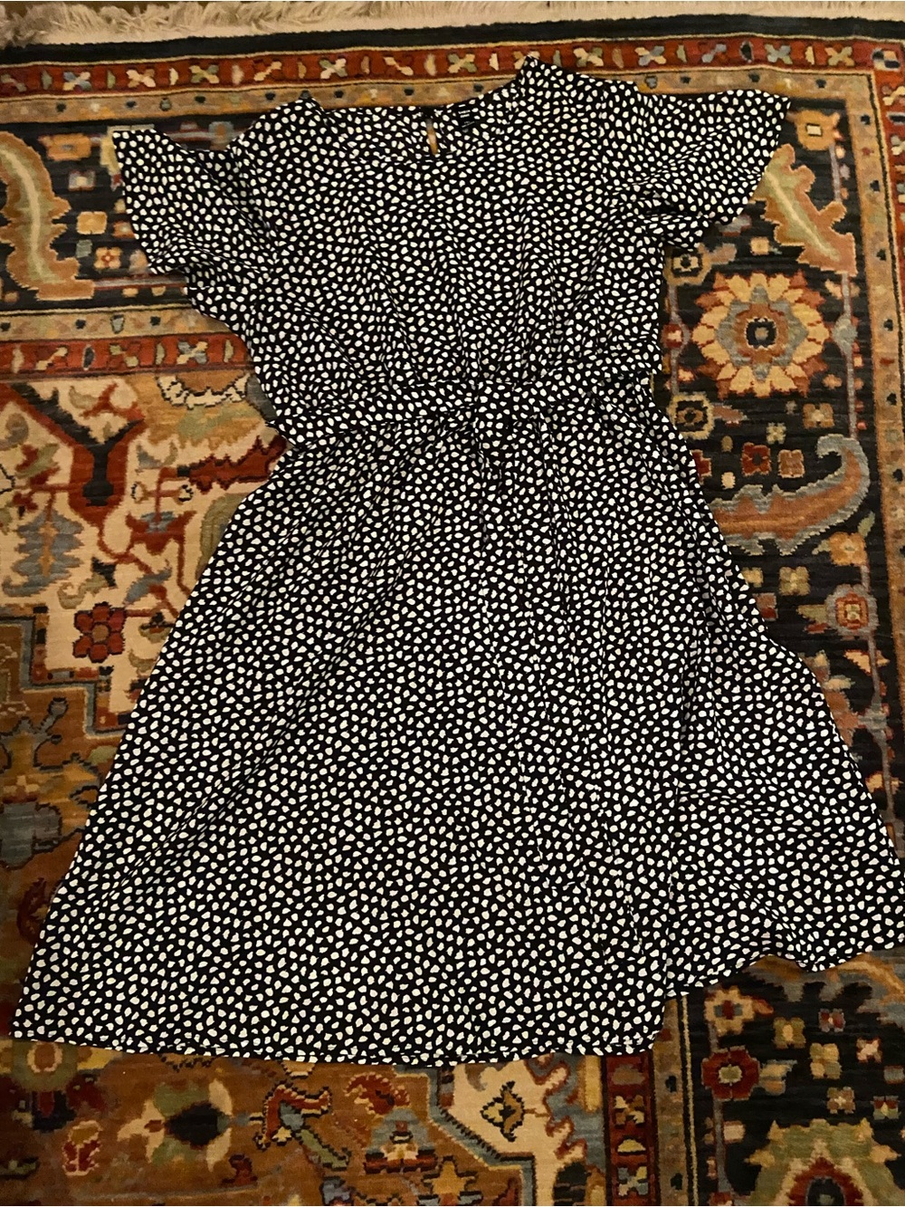 Black and White Midi Dress